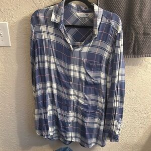 Flannel xl plaid blouse or shirt